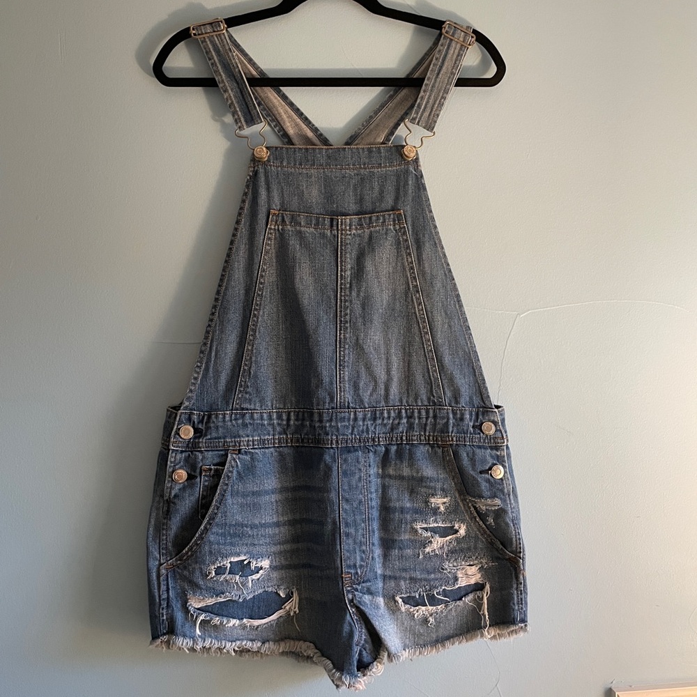 AE denim short overalls